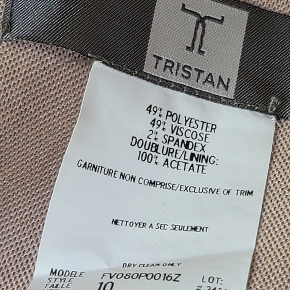 Tristan Neutral Color Midi Skirt Size 10 - Picture 9 of 10